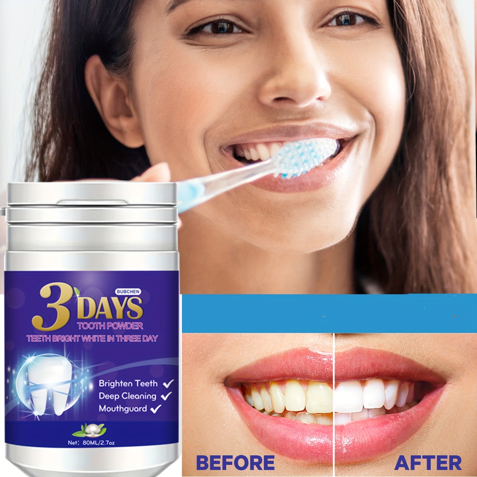 Teeth Whitening Powder Teeth Polishing Tooth Deep Cleaning - Temu