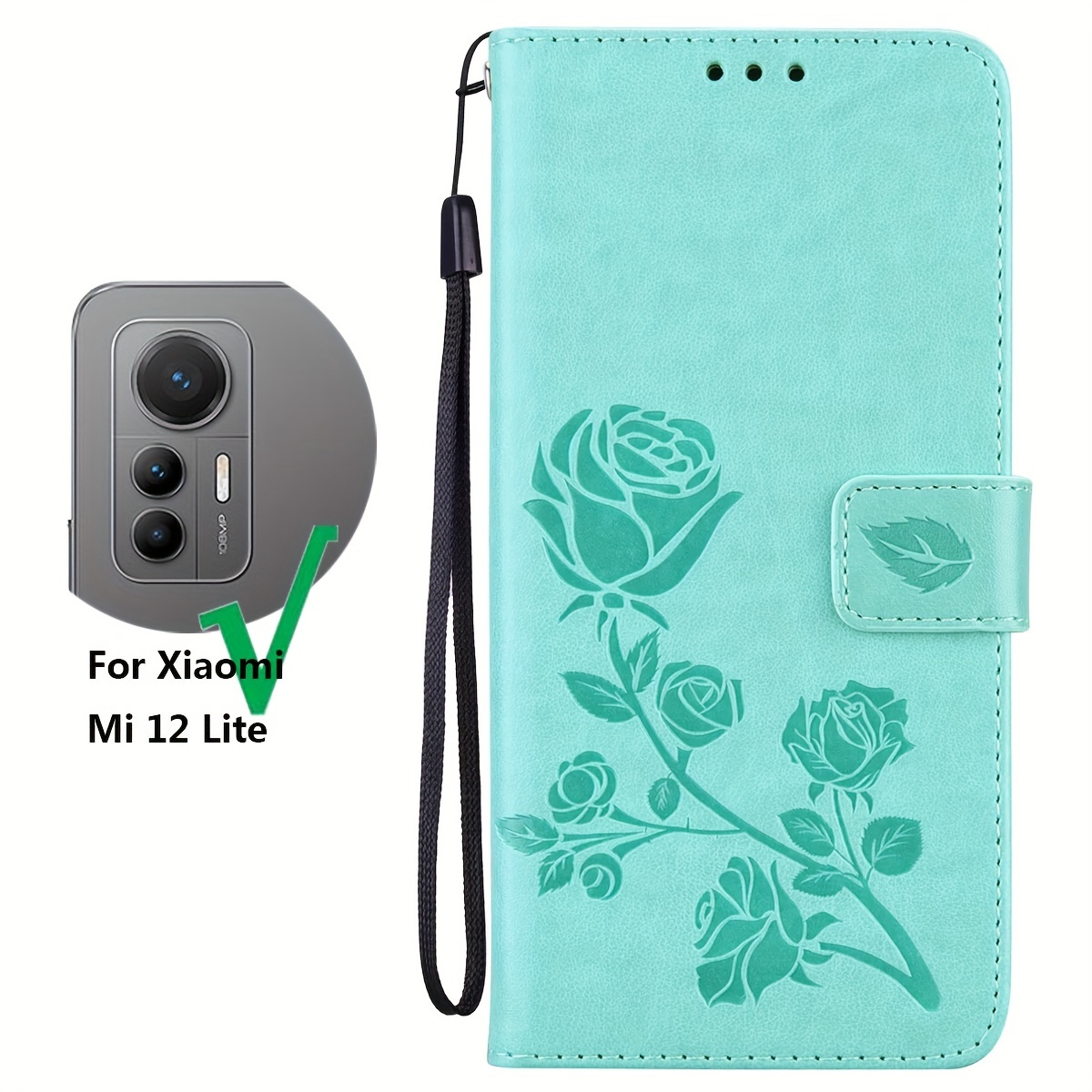 Funda para Xiaomi Xiaomi 12 Lite, Mi 12 Lite 5G 12 Lite 12 Lite HONGWE.  Piel Marrón