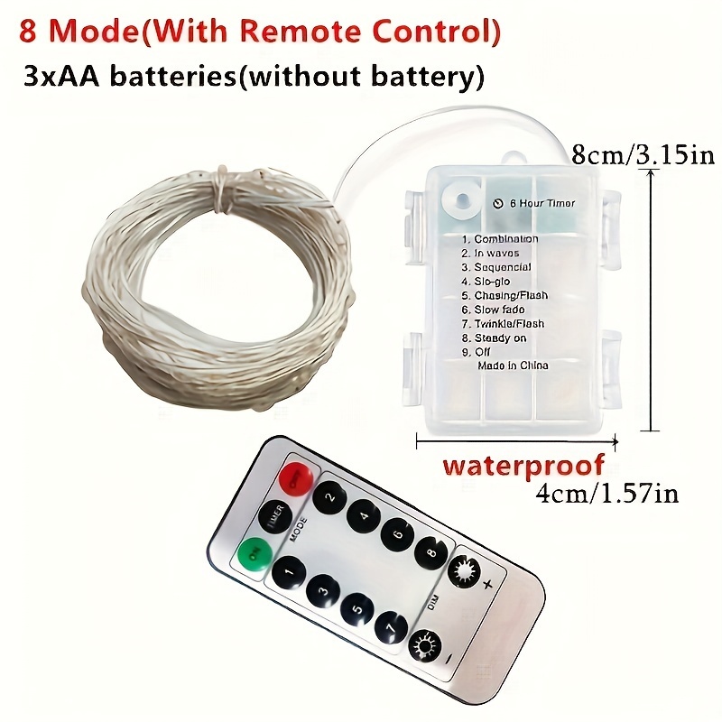 MCS-1452749: Guirlande lumineuse, 80 LED, fil d'argent, fonctionnant sur  batt chez reichelt elektronik