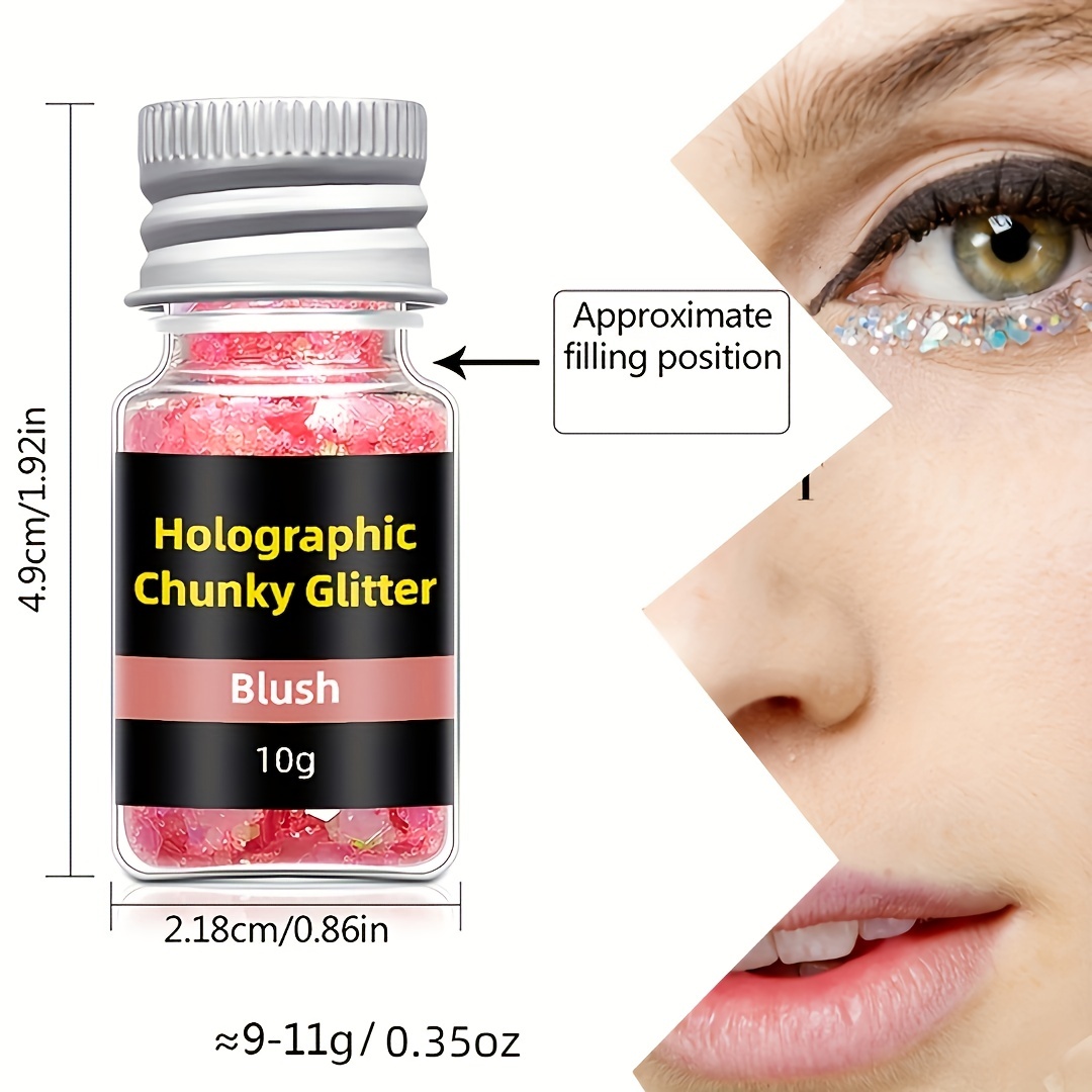 Holographic Chunky And Fine Glitter Mixed 10 Colors Festival - Temu