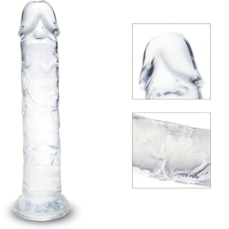 Mini Dildo trasparente pene realistico con forte ventosa Dildo anale  giocattolo del sesso per la masturbazione anale vaginale 12 * 2,5 centimetri