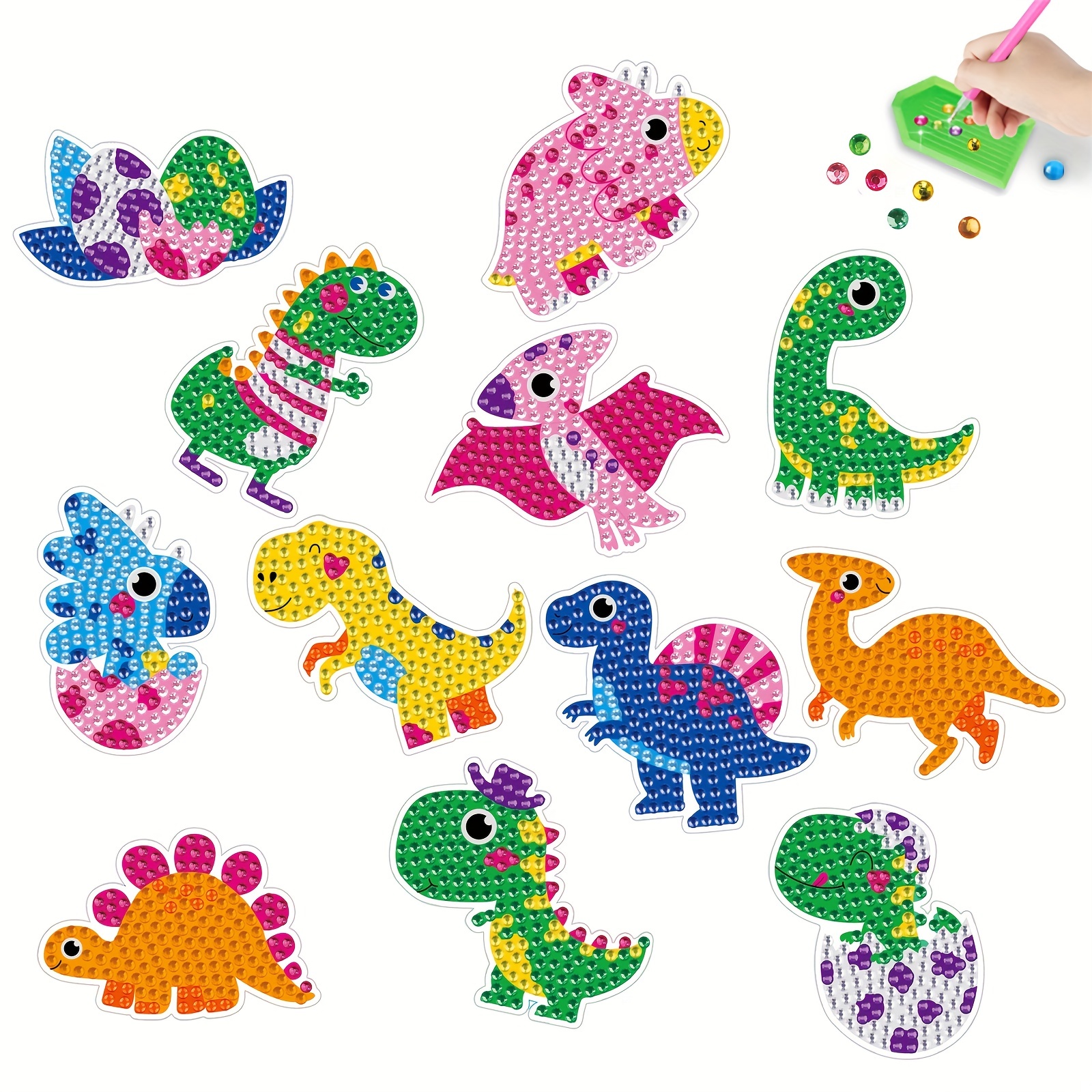 Animals In Nature Cognition Decals, Dinosaur Cartoon, Diamond Painting Kits  For Kids, Diamond Painting Stickers, Gem Sticker, Gem Art And Craft Kits  For Kids, Diamond Dots Girls 6-8-12 - Temu Spain