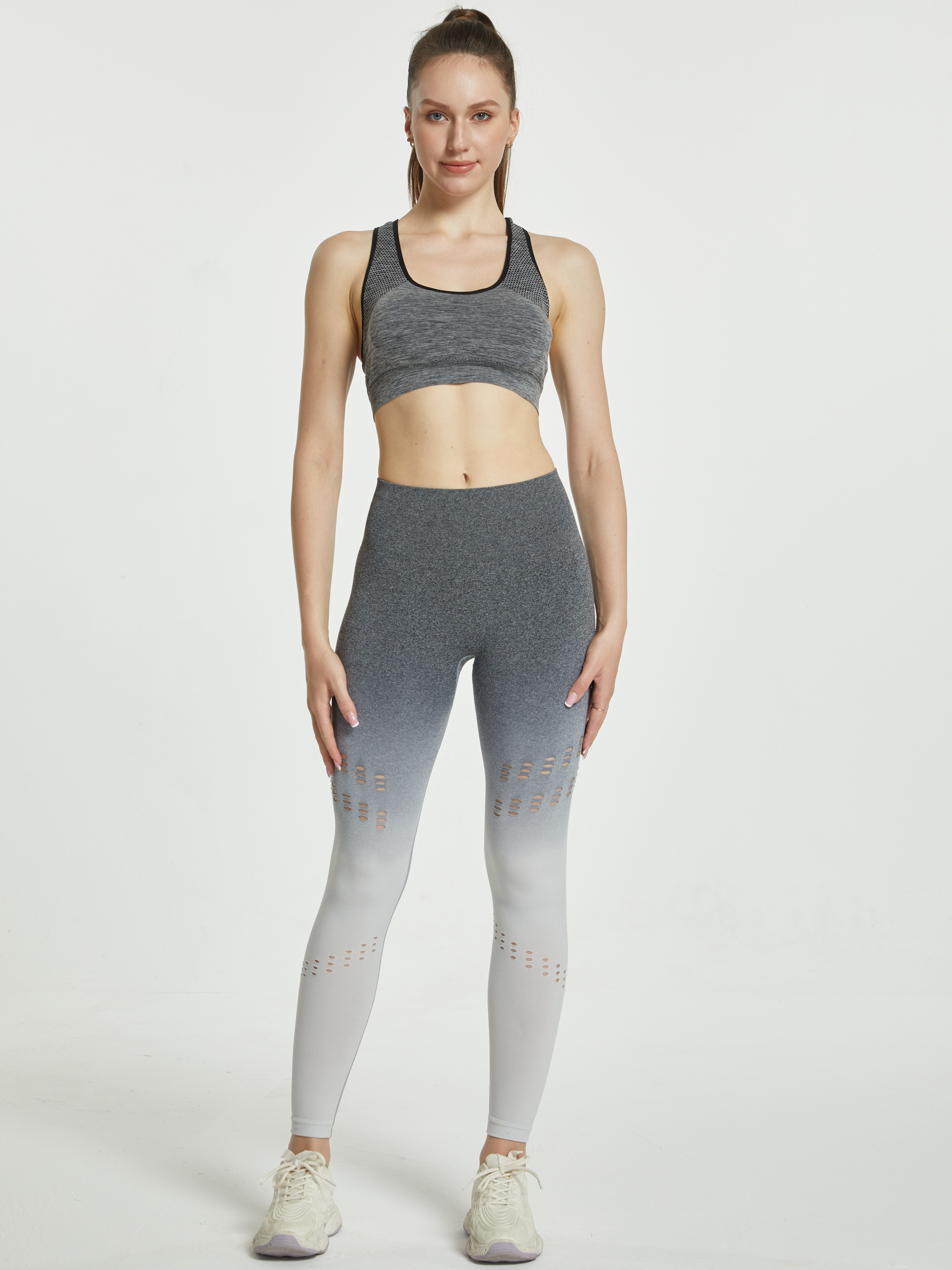 Women's Activewear: High Stretch Ombre Color Sports Leggings - Temu
