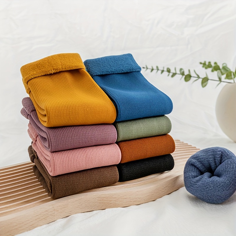 5 Pairs Winter Warm Snow Socks Fleece Crew Socks