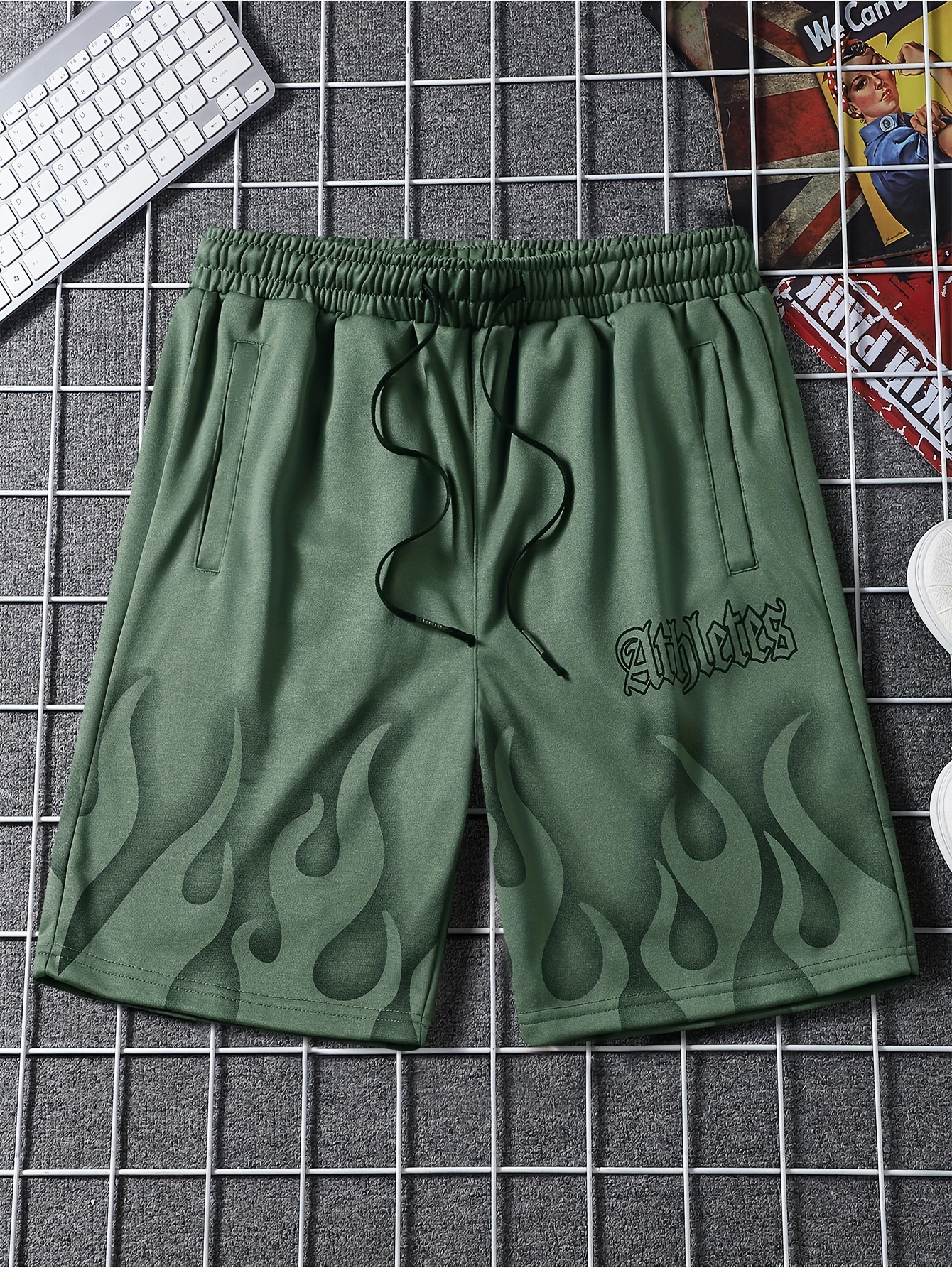 Green flame hot sale shorts