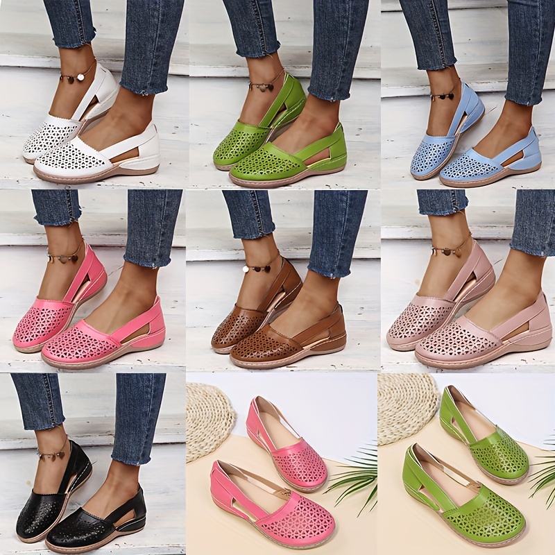 Round toe hollow deals out sandals