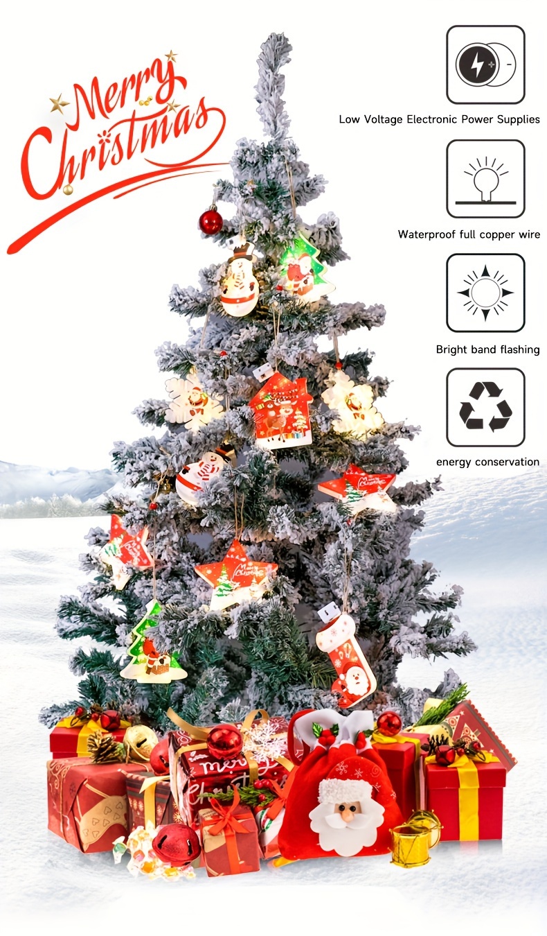 paquete 6 luces navideñas led modernas adornos colgantes - Temu Chile, image size:790x1350