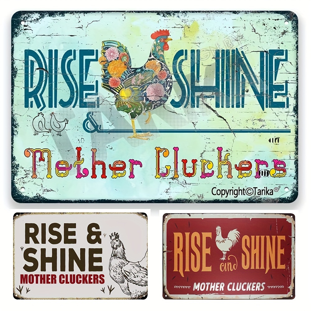 Rise & Shine Mother Cluckers - Tea Towel - Lone Star Art
