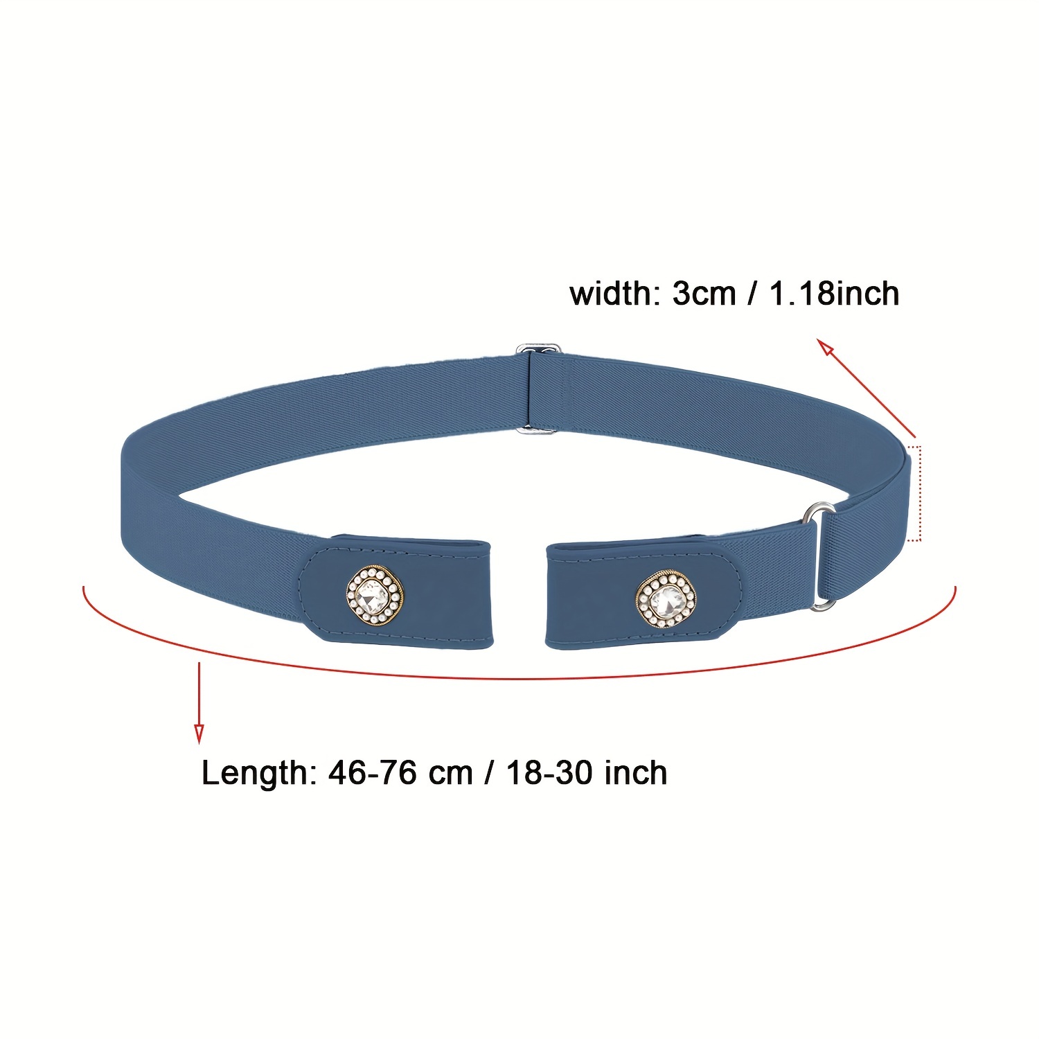 No Buckle Elastic Belts Men Women Casual Stretch Comfortable - Temu Canada