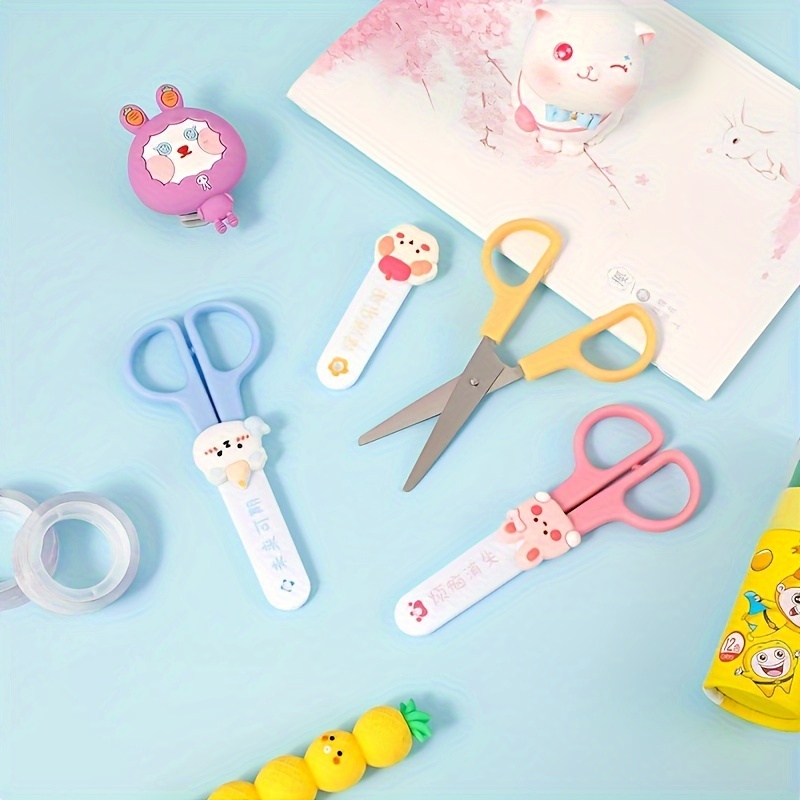 Cute Mini Safety Scissors Portable Fun Cartoon Scissors - Temu