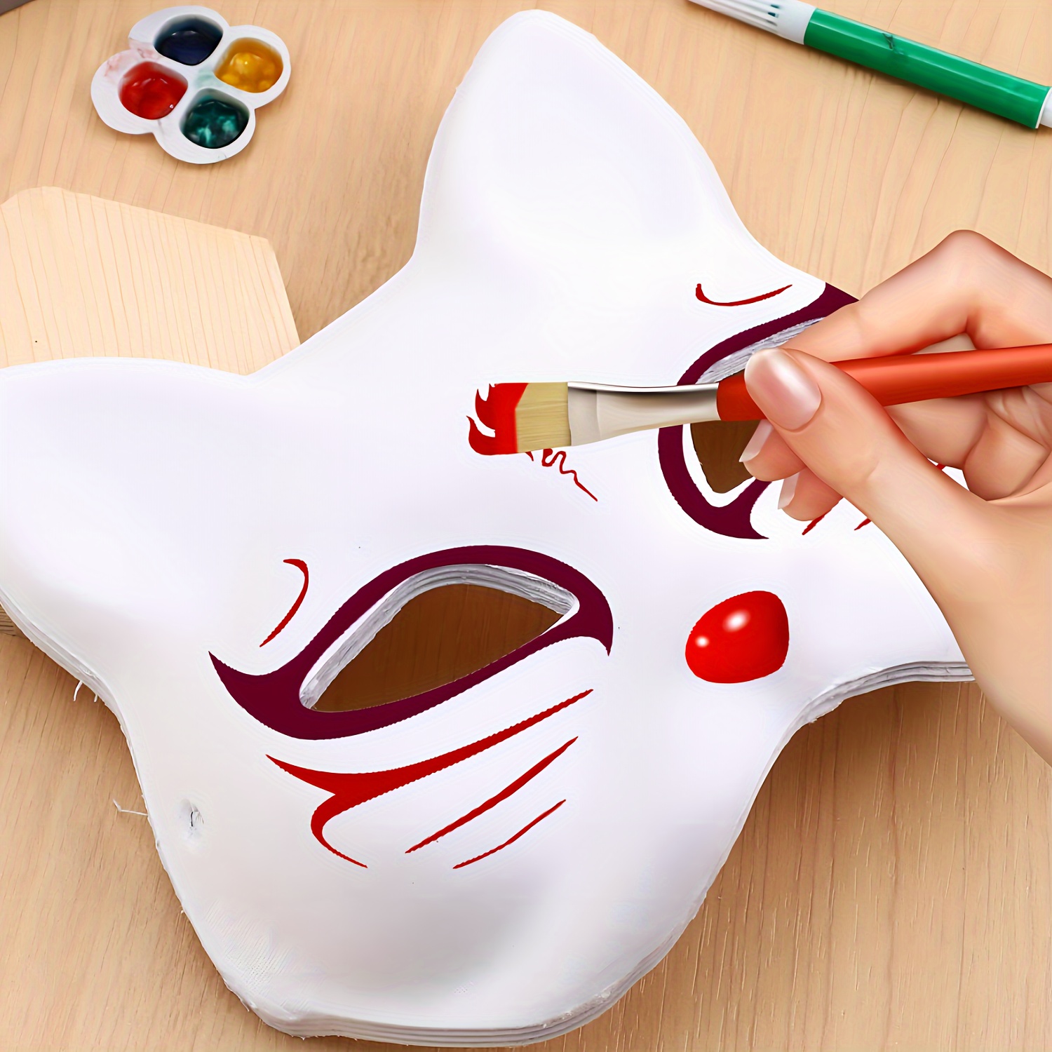 PDF Half Cat Mask/diy Cat Mask/paper Cat Mask/diy Mask/fancy  Dress/halloween Mask/printable Templates/animal Mask/kitten Mask/ 