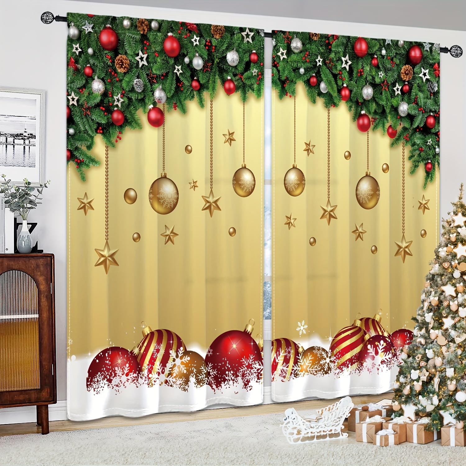 Christmas Decoration For Home Bedroom Living Room Gold - Temu