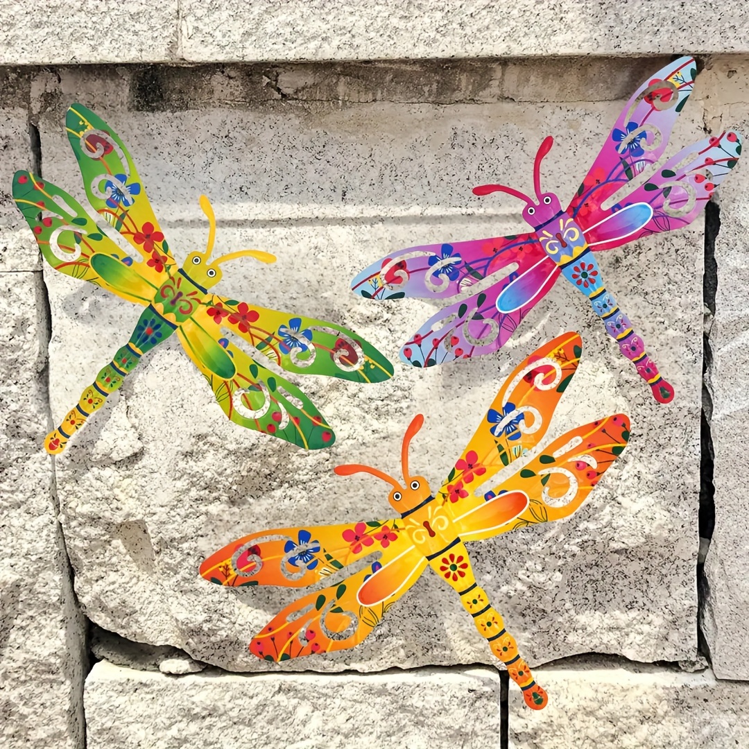 Little Flower Metal Dragonfly Wall Decor Outdoor Garden - Temu