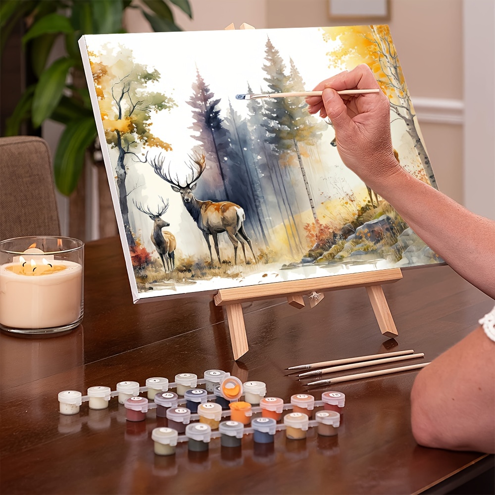 Frameless DIY Custom Oil Painting Paint by Number Kit for Adult Kids -  Painted Deer 16X20 Inch - China Diamond Painting and Toys Painting price