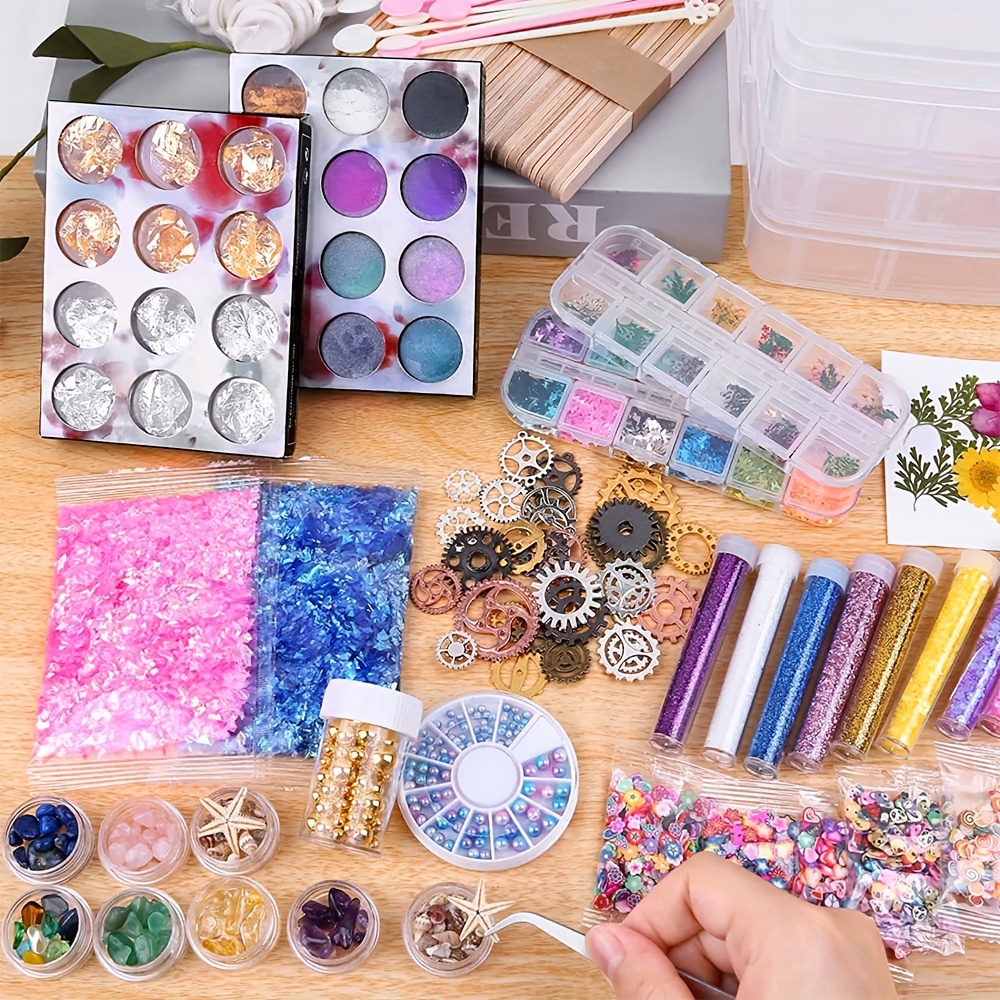 Resin Decoration Accessories Kit Resin Glitter Sequin Flakes for Epoxy Resin