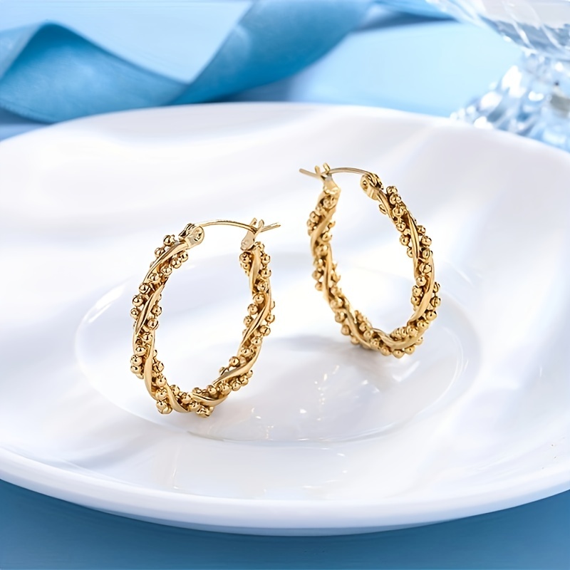 Women's Gold Plated Stainless Steel Earrings