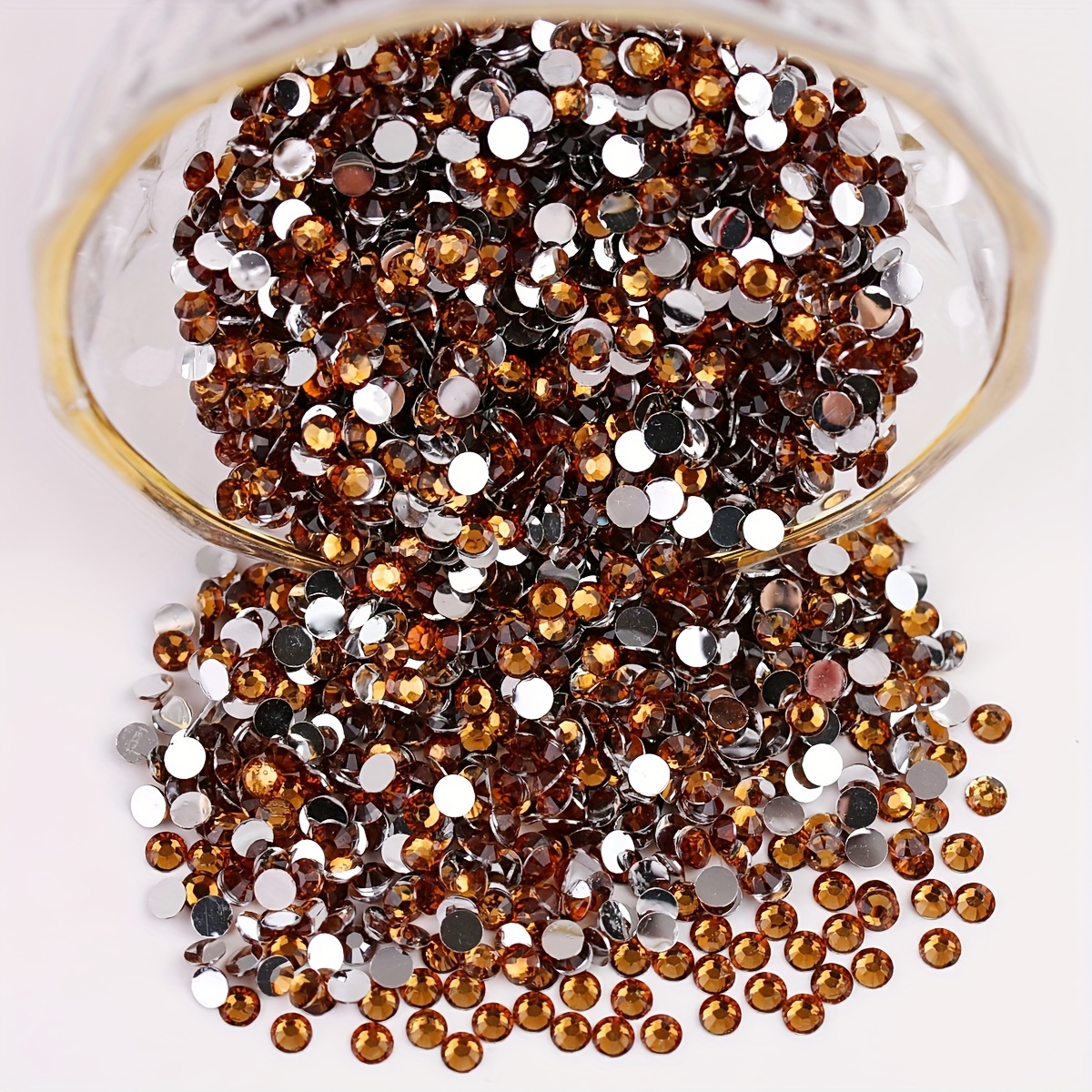 Golden Light flat back crystal rhinestones flatback rhinestone crystals  beads glass 2mm 3mm 4mm 5mm Mixed Sizes