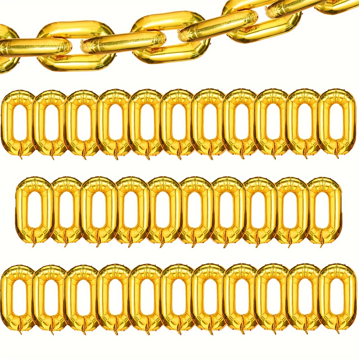 

50pcs, Golden Number 0 Balloons, Giant Balloon Chain For 80s-90s Theme Party Decoration, Atmosphere Background Layout, Celebration Decor, Indoor Decor, Theme Event Decor, Party Decor Supplies