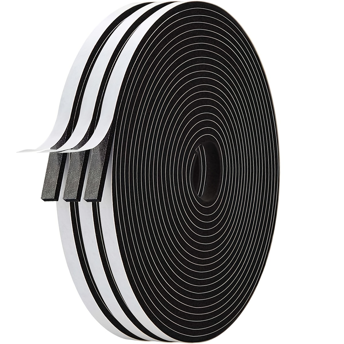 2 Rolls Weather Stripping,1/4 Inch Wide X 1/8 Inch Thick Foam Seal Tape  High Density Foam Strip Self Adhesive,Closed Cell Foam Tape Seal Strip,16  Feet