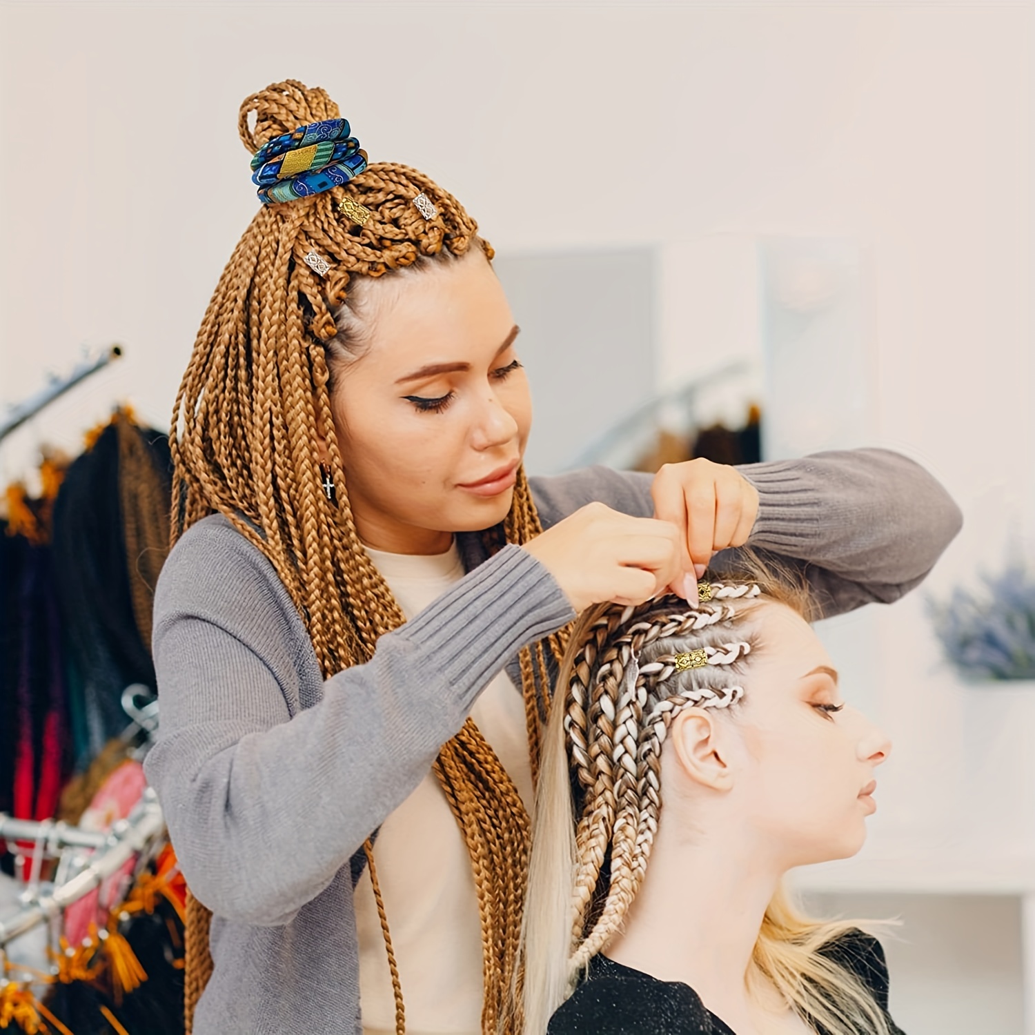 Colorful Spiral Lock Hair Tie Dreadlock Ponytail Holders