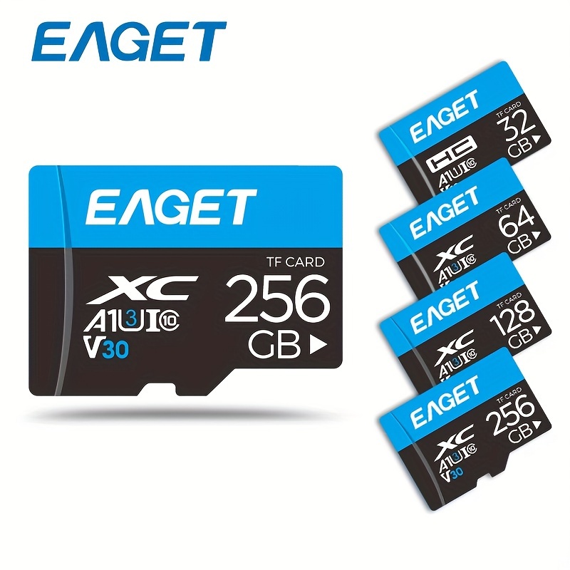 EAGET Micro SD Carte Mémoire 256GB U3 Mini Carte SD Classe 10 Haute Vitesse  TF Carte