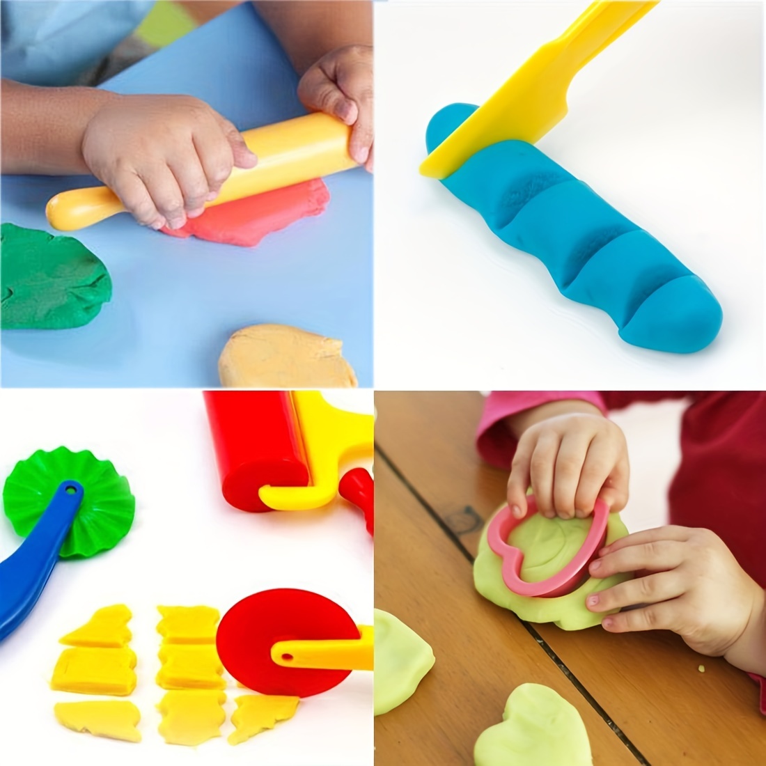 Play Dough Tool Kit - 12 Plastic Tools for Kids, Including