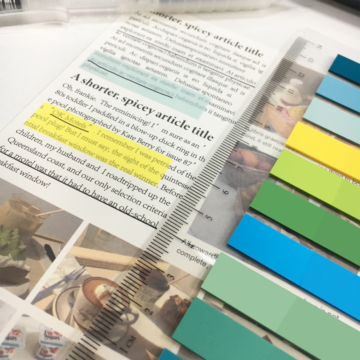 Sticky Tabs With Ruler 10 Colors Book Tabs - Temu