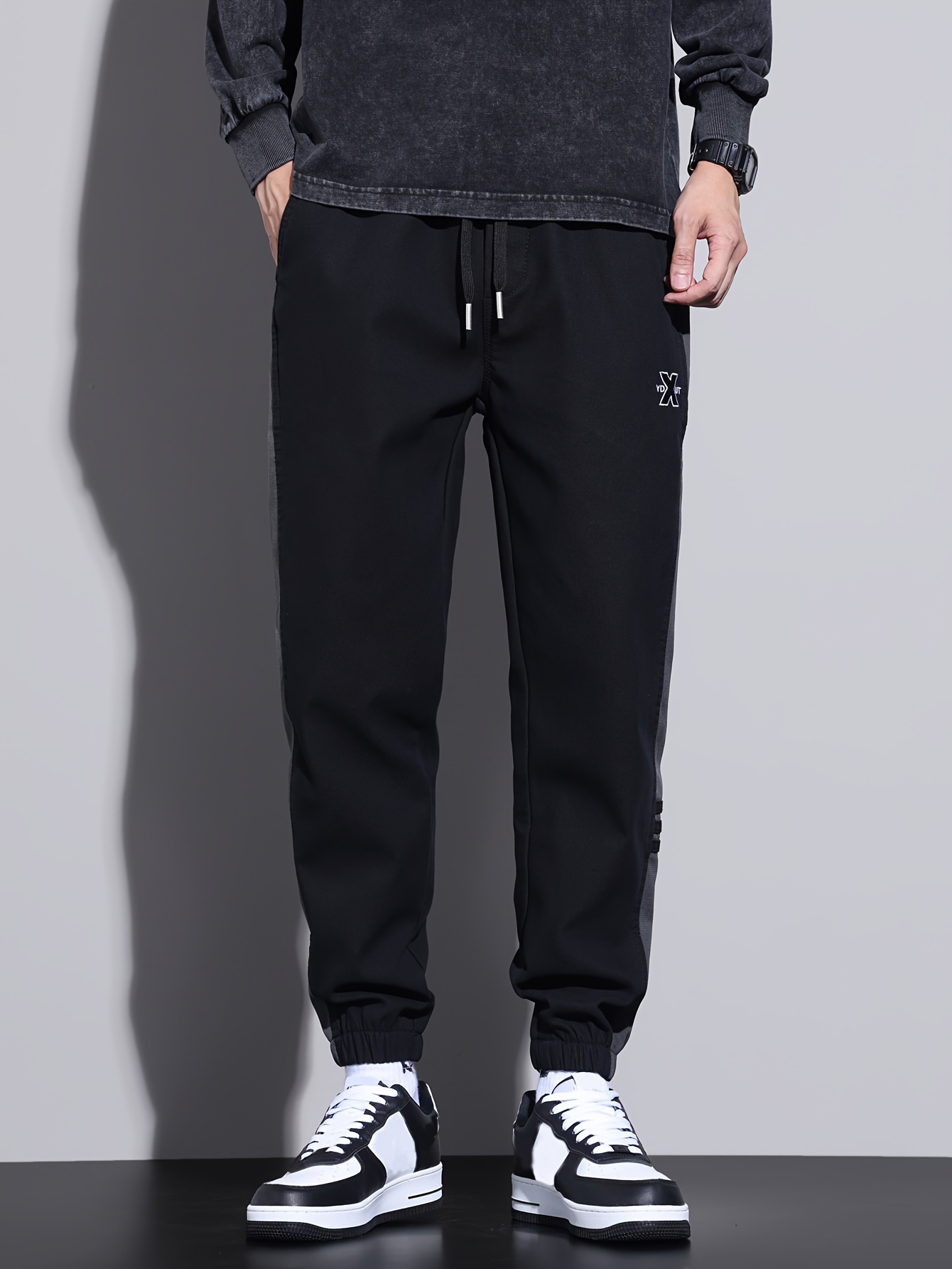 Embroidery letter drawstring jogger sweatpants sale