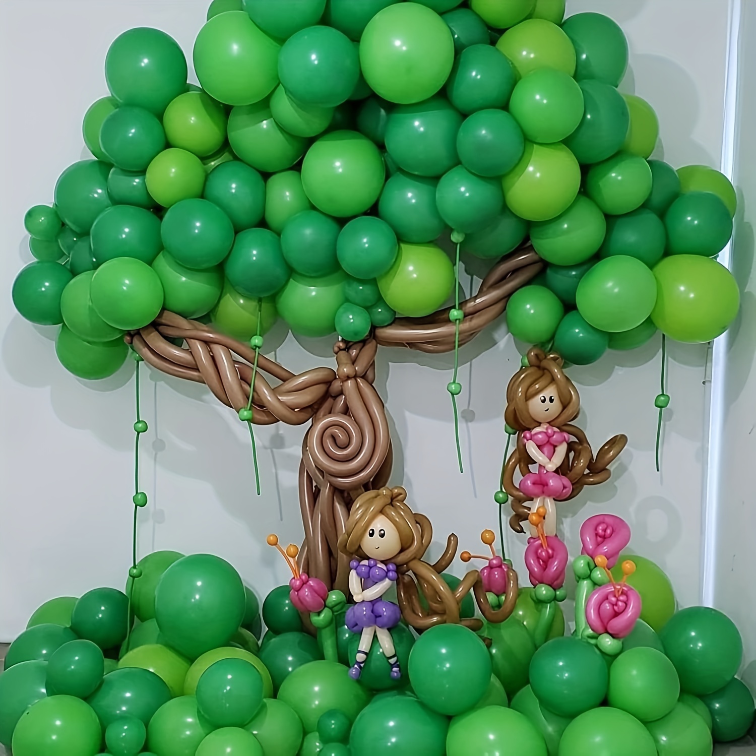 Treasures Gifted Lot de 72 ballons en latex vert sapin mat - ballons vert  foncé - 30,5 cm - vert forêt - grands ballons verts