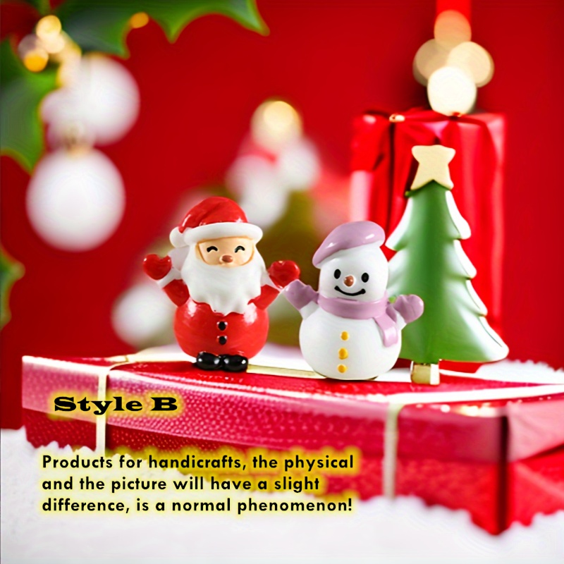 Christmas Micro Landscape Ornaments Santa Claus Cute Snowman - Temu