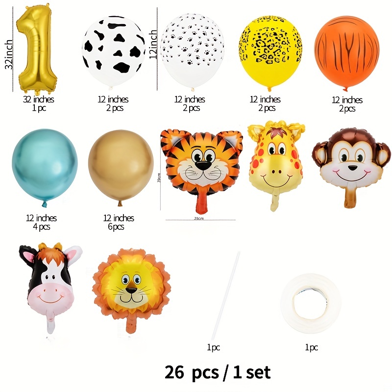 Set de 6 Globos animales