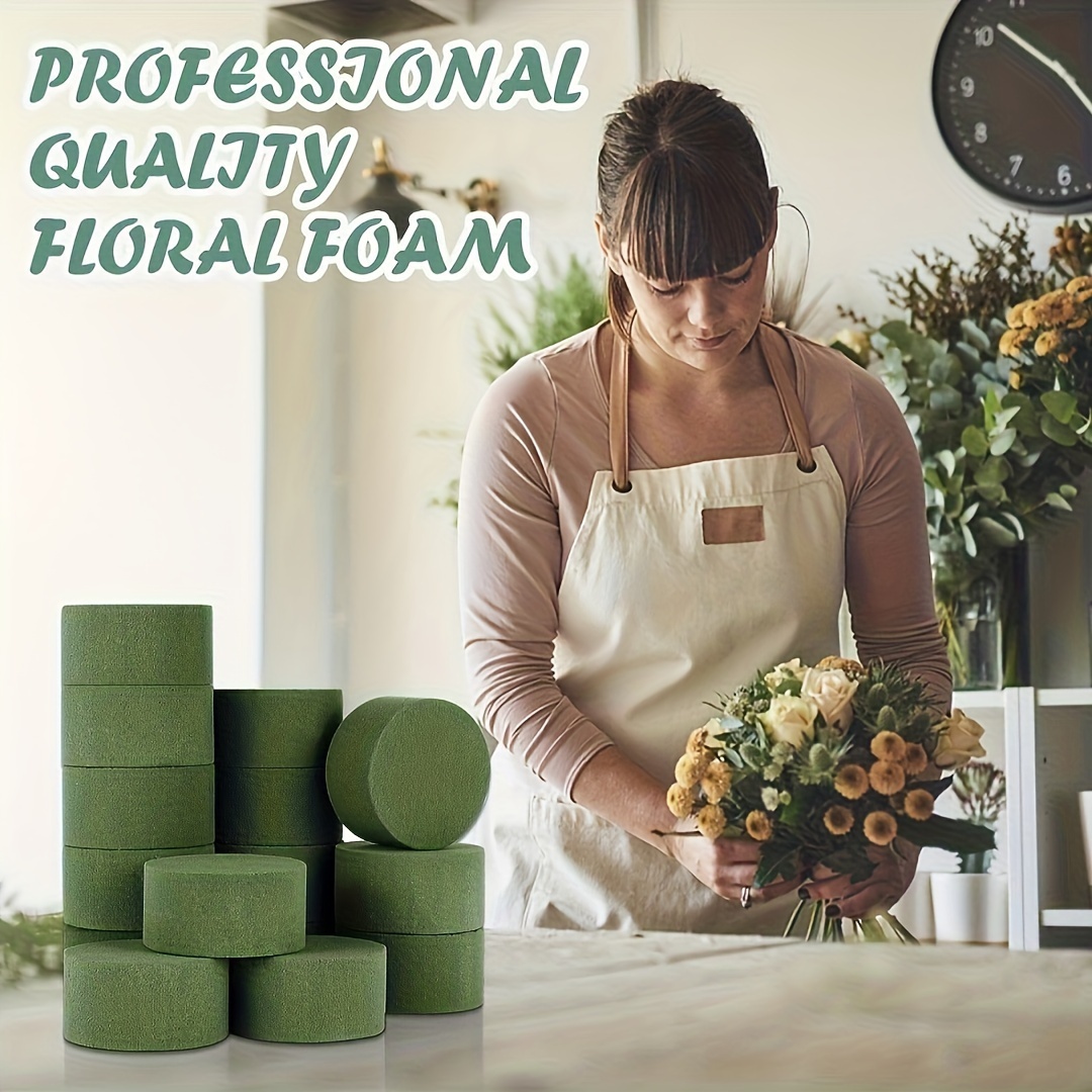 8/16/752pcs Flower Foam, Green Foam Block, Suitable For Artificial Flowers,  Round Dry And Wet Foam Brick, Flower Shop Foam For Flower Arrangement, Don't Miss These Great Deals