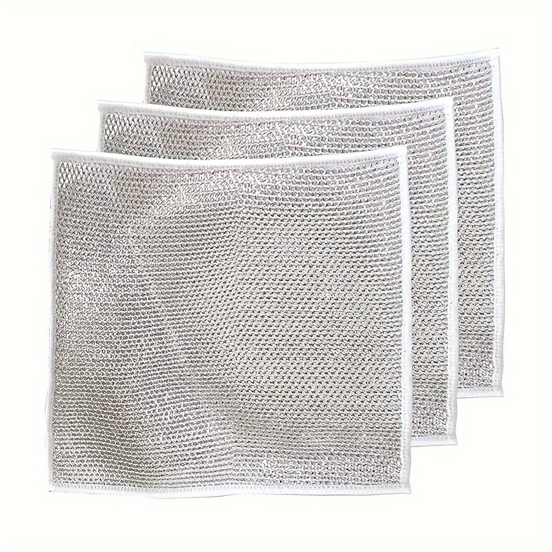 1PCS Silver Wire Dishwashing Cloth Rag Housekeeping Clean Tool Kitchen  Household