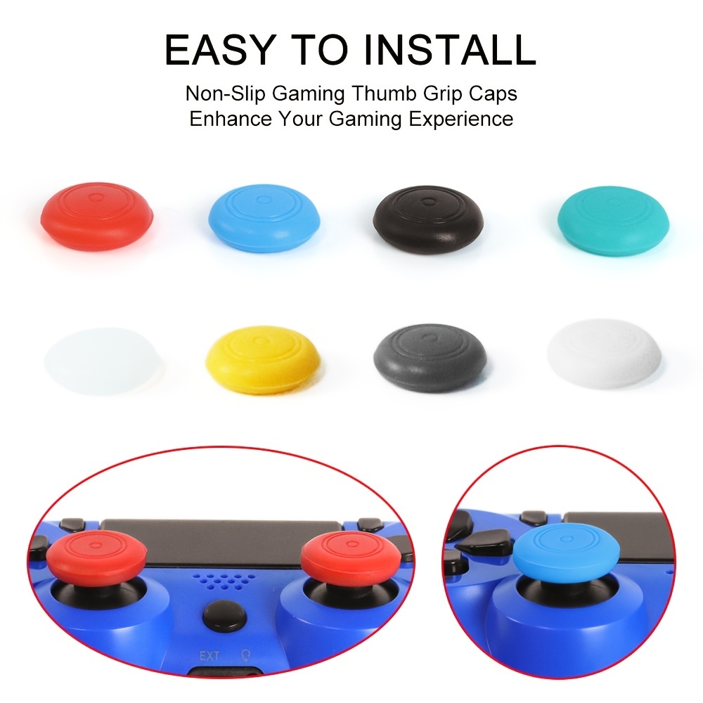 Random 10/20pcs Silicone Gel Thumb Stick Grip Caps