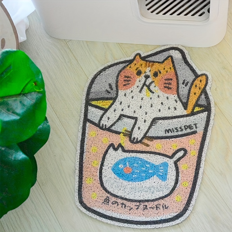 Mophton Pets Cat Litter Mat, Soft Silicone Non-slip Cat Litter Box Mat  Anti-splashing Waterproof Cat Litter Trapping Mat - Temu Australia