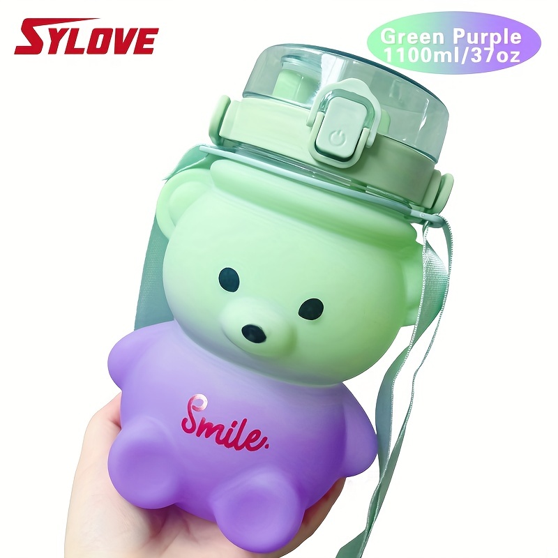 Water Bottle With Straw For Kids Cute Bear 800ml Kids Leak Proof Water  Bottle Toddler Water Bottles Dishwasher Safe For School - AliExpress