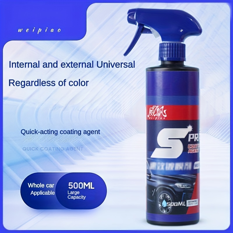 Fast-acting Coating Spray,Liquid Ceramic Spray Coating Top Coat Quick  Nano-Coating Auto Spray Wax 500ML 