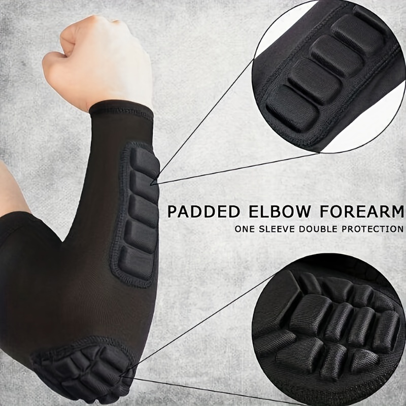 Padded Elbow Forearm Sleeves Compression Arm Protective - Temu