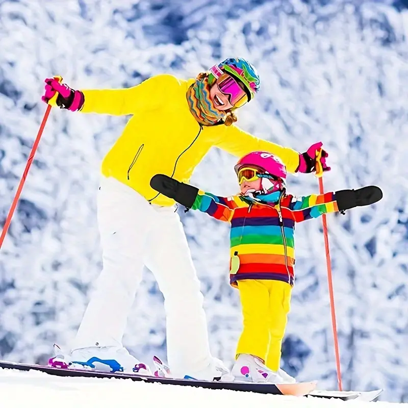 Gants de Ski Enfants, Moufles de Ski Fille Garçon Chaud
