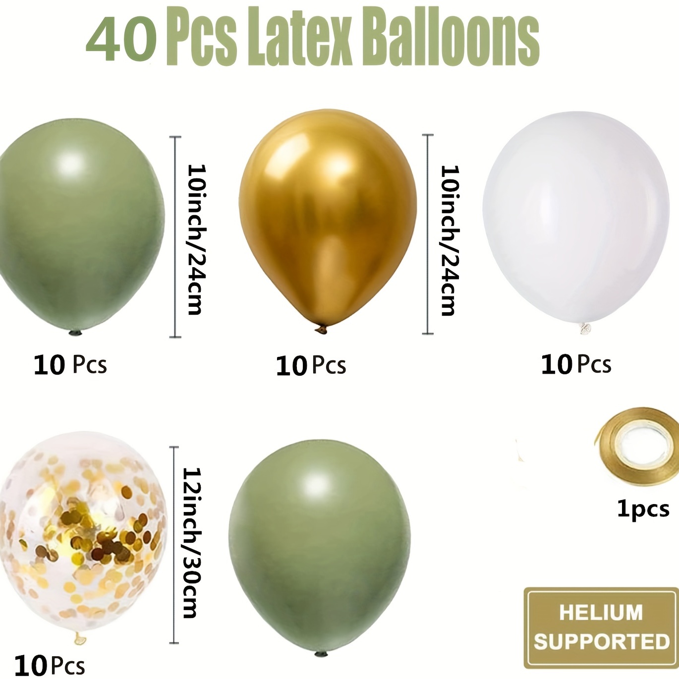 Globo del número 1, globos de número grande de 40 pulgadas, decoración de  fiesta de primer cumpleaños, verde salvia