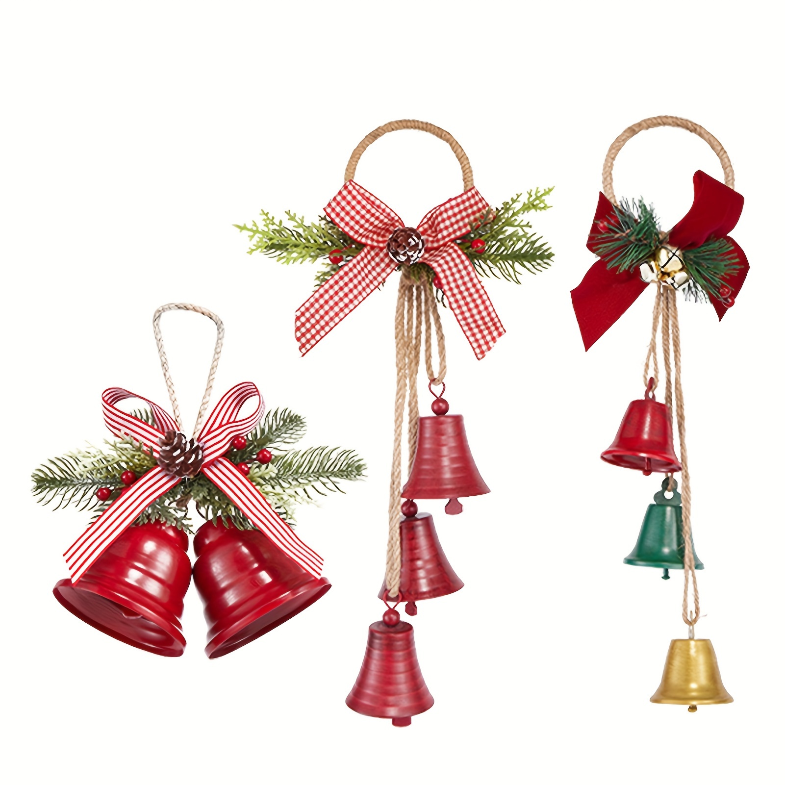 8” Metal Jingle Bell with Bow Accent Ornament