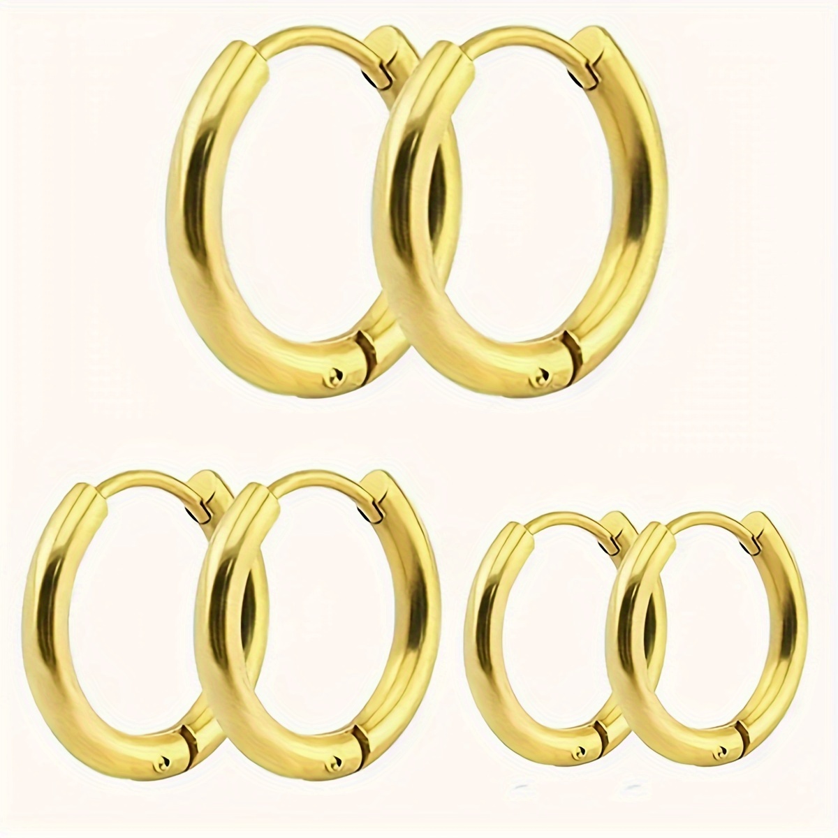 Mens 12mm hot sale hoop earrings