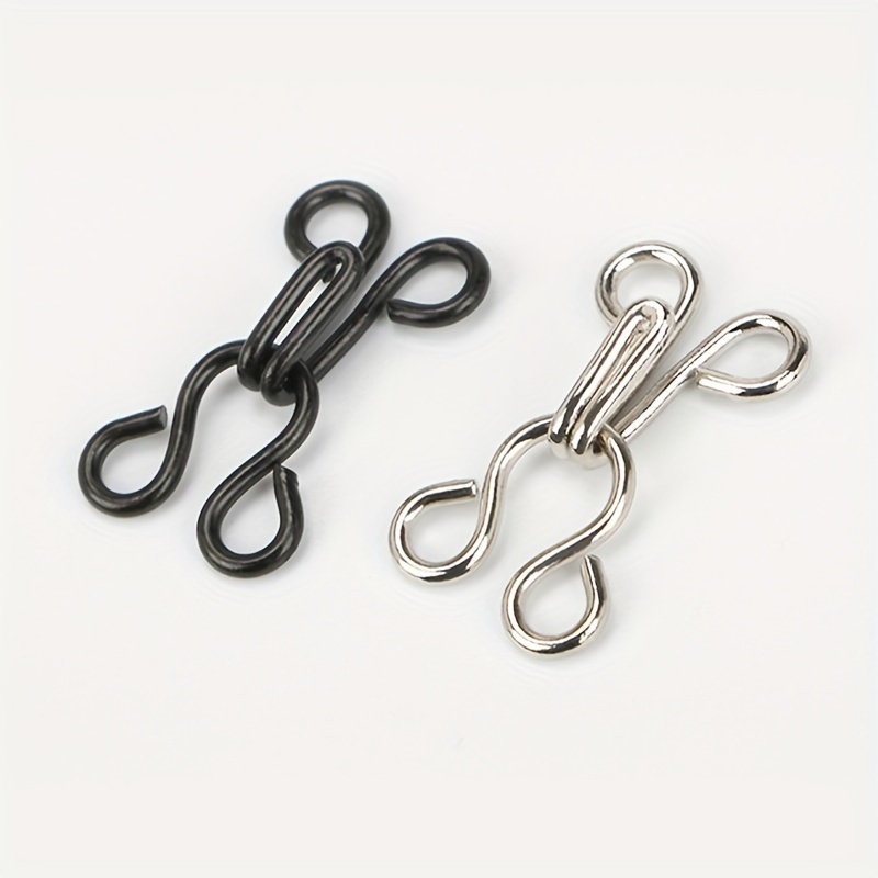 24pcs Pack Buckle With Hook Metal Small Collar Hook Underwear Hook