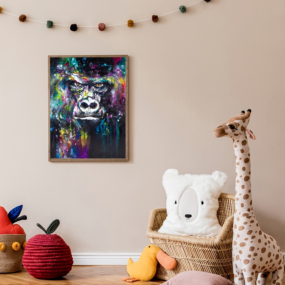 Gorilla Pictures, Art for Kids, Playroom Wall Decor