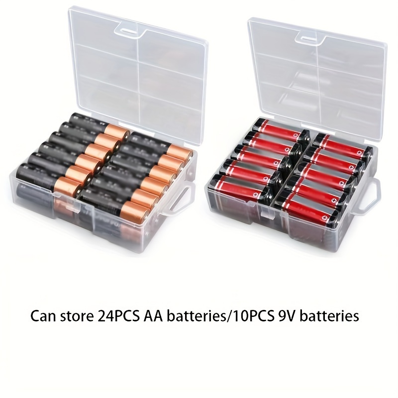 1pc Battery Storage Organizer Box With Combination Of Aa And Aaa