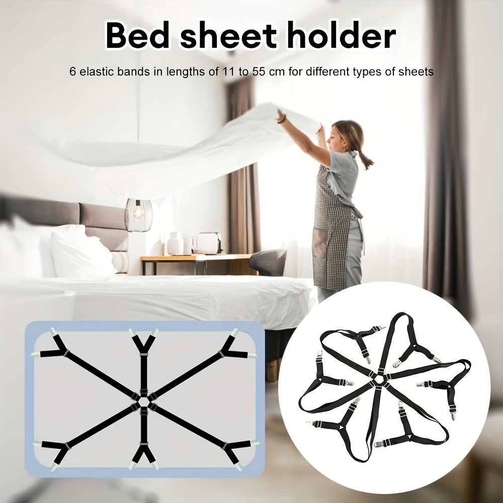 Bed Sheet Fasteners Adjustable Elastic Sheet Straps Bed - Temu