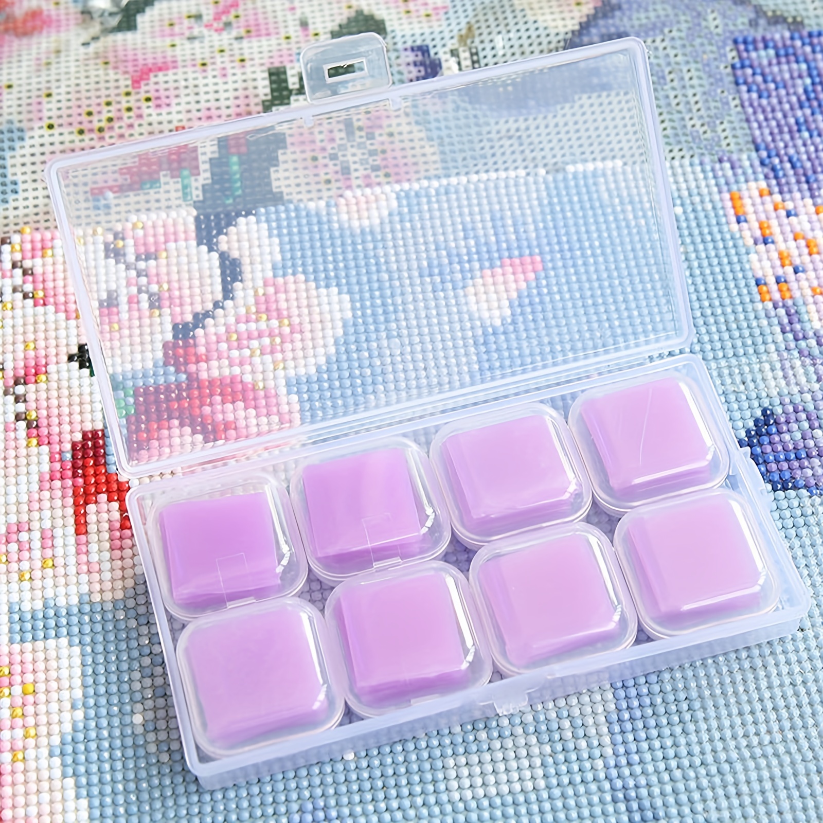 10Pcs Artificial Diamond Painting Wax Storage Container Case With Glue  Clay, Artificial Diamond Art Glue Wax For Diamond Painting