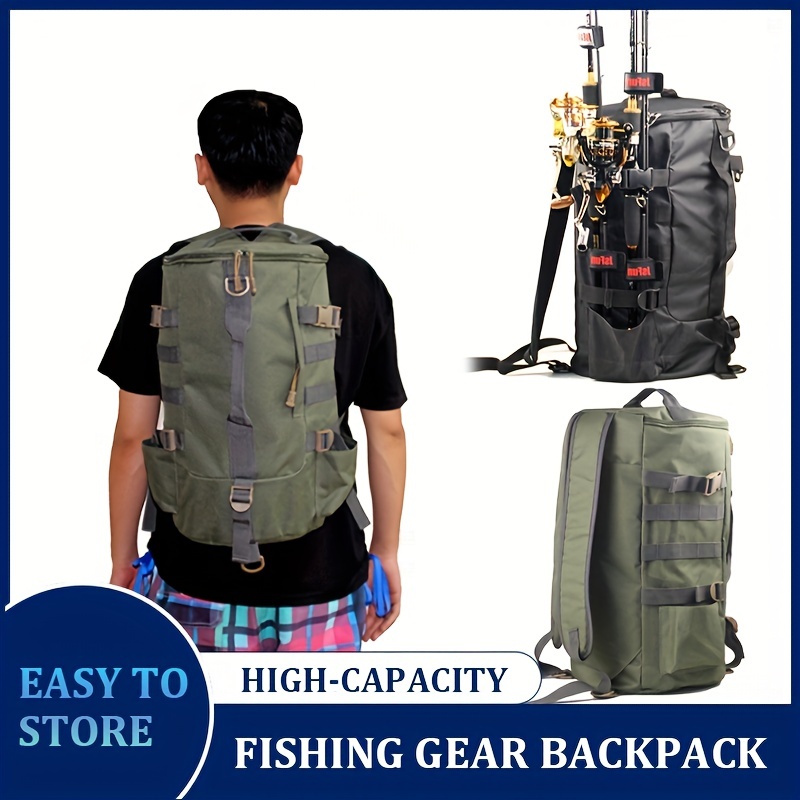 Fishing Backpack Cylindrical Fishing Tackle Storage Bag - Temu