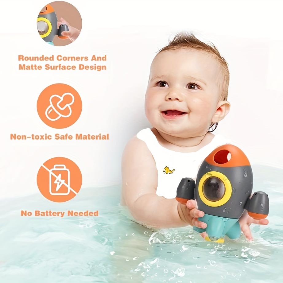 Baby Bath Toy, Space Rocket Shape Bathtub Toy For Toddlers, Spray Water Toys  W/ Rotating Fountain, Bathroom Shower Toy For Infants Aged 18 Months 2 3 4  5 Years Old Kids Girls Boys - Temu Croatia