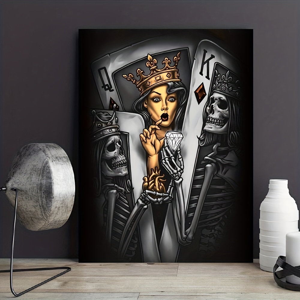Aesthetic And Queen Canvas Painting Posters And Prints Wall Art Pictures  For Living Room Bedroom Decoration, No Frame, Halloween Decoration Temu